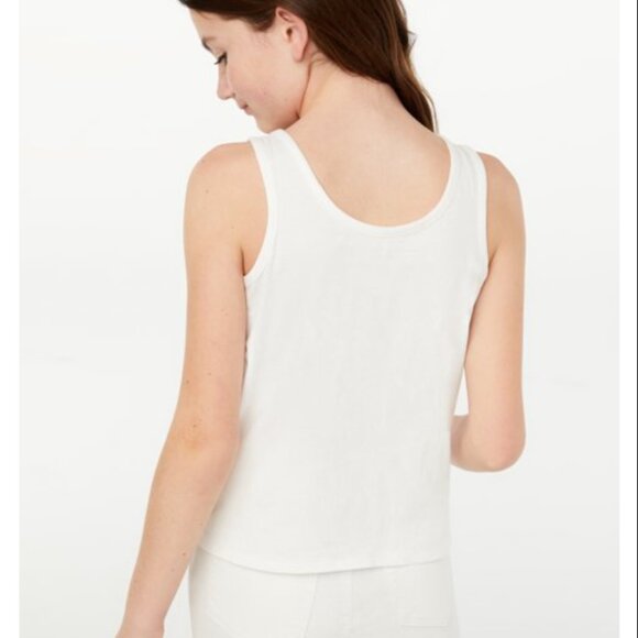 Girls Tie-Front Gingham Tank Top - Picture 3 of 10